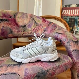 adidas White and Silver Casual Running Sneakers